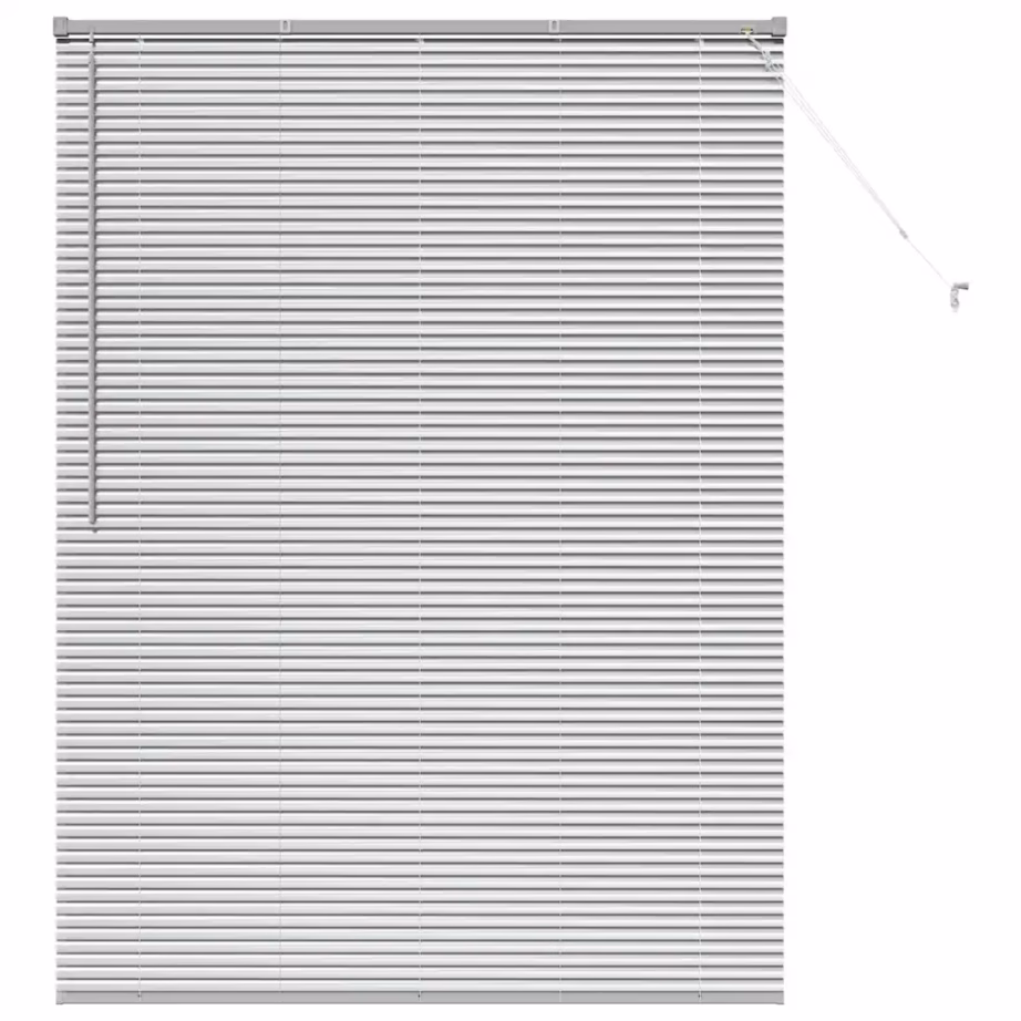 Hõbedane alumiiniumist Veneetsia ruloo valguse ja privaatsuse reguleerimiseks, 175 x 135 cm – 2