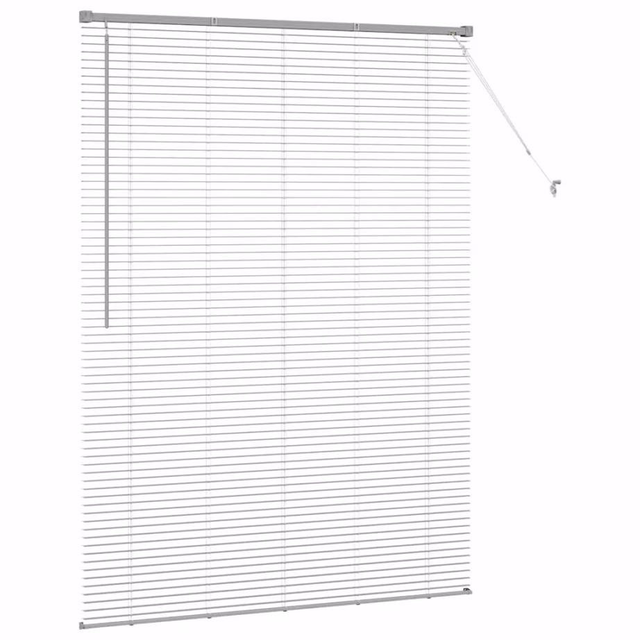 Hõbedane alumiiniumist Veneetsia ruloo valguse ja privaatsuse reguleerimiseks, 175 x 135 cm – 6