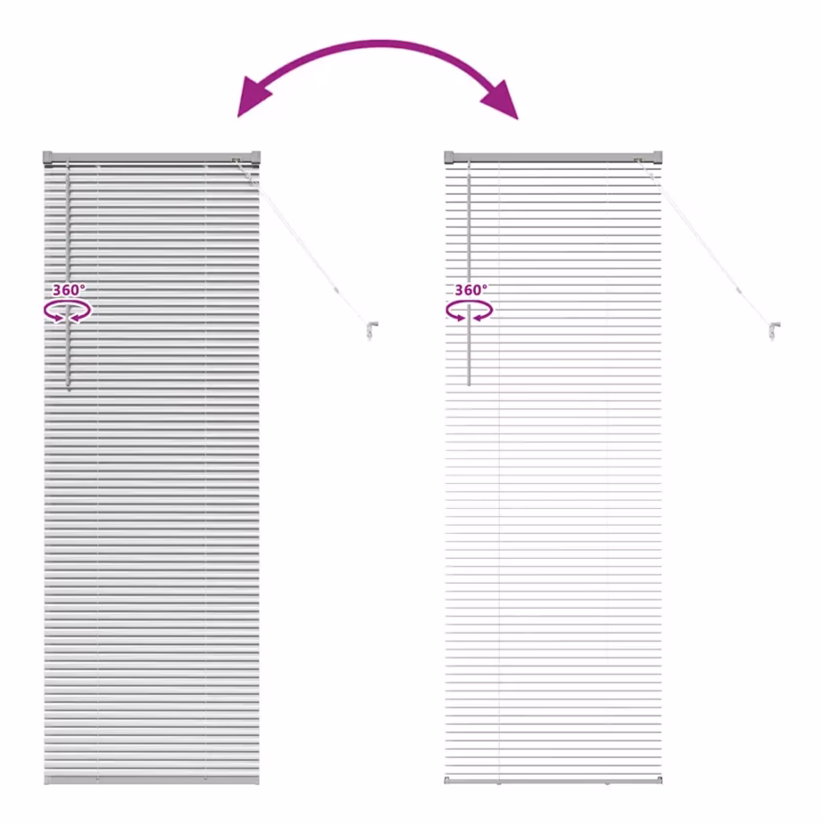 Veneetsia alumiiniumruloo, hõbedane, 175 x 55 cm – 11