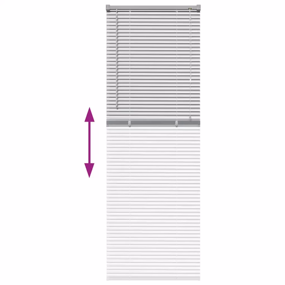 Hõbedane alumiiniumist veneetsia ruloo, 175 x 60 cm, siseruumidesse – 12