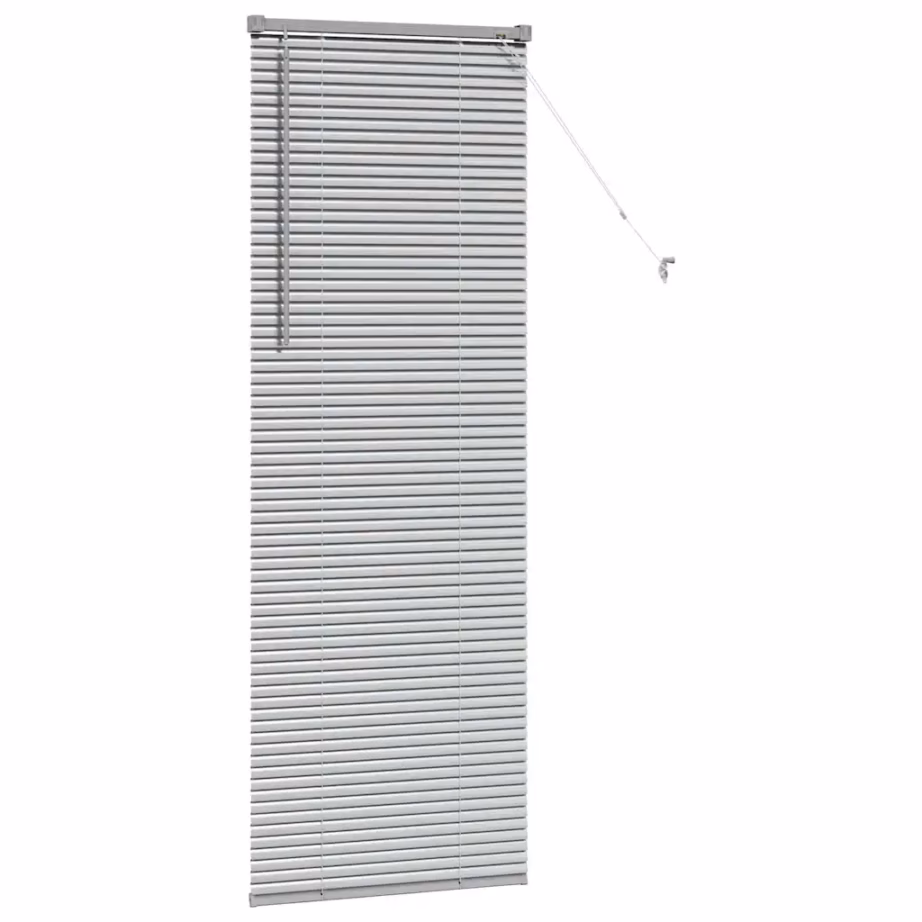 Hõbedane alumiiniumist veneetsia ruloo, 175 x 60 cm, siseruumidesse – 5