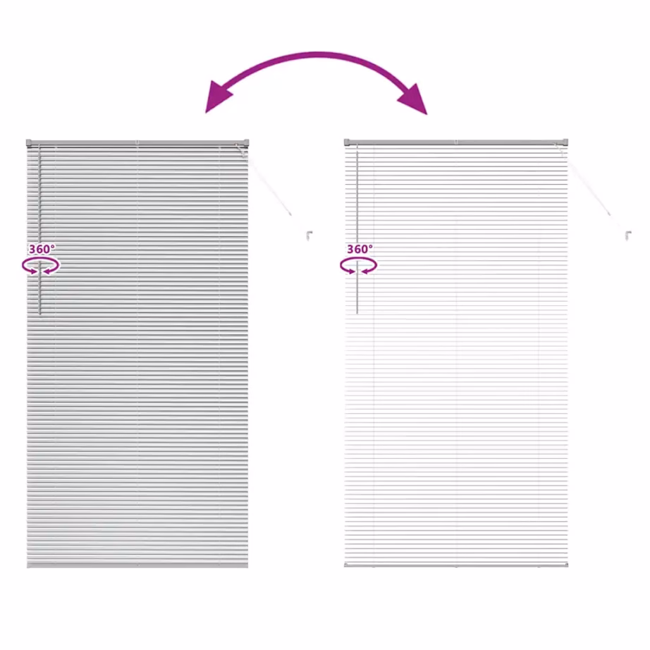 Veneetsia alumiiniumruloo, hõbedane, 220 x 120 cm – 11