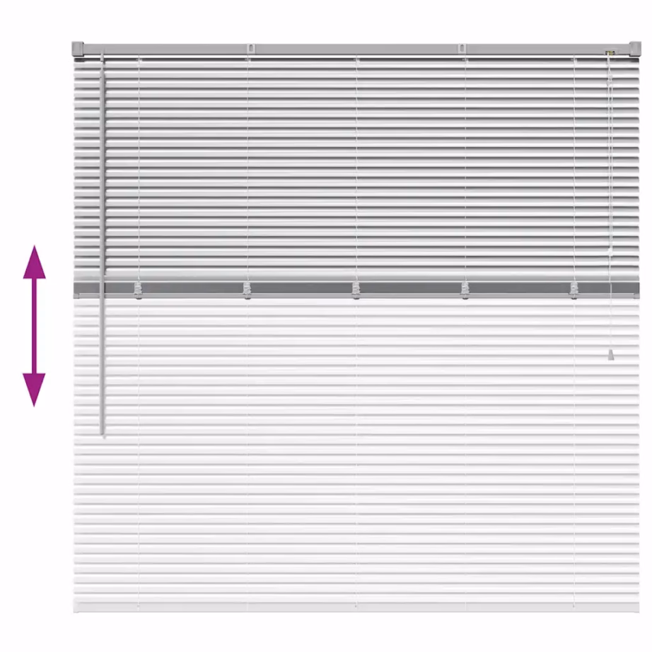 Hõbedane alumiiniumist Veneetsia ruloo, 130 x 130 cm – 12