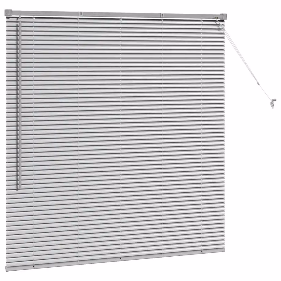 Hõbedane alumiiniumist Veneetsia ruloo, 130 x 130 cm – 5