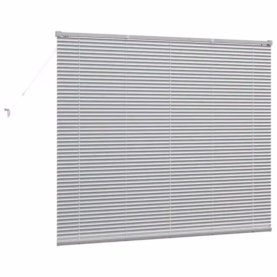 Hõbedane Veneetsia ruloo alumiiniumist, 130 x 160 cm – 7