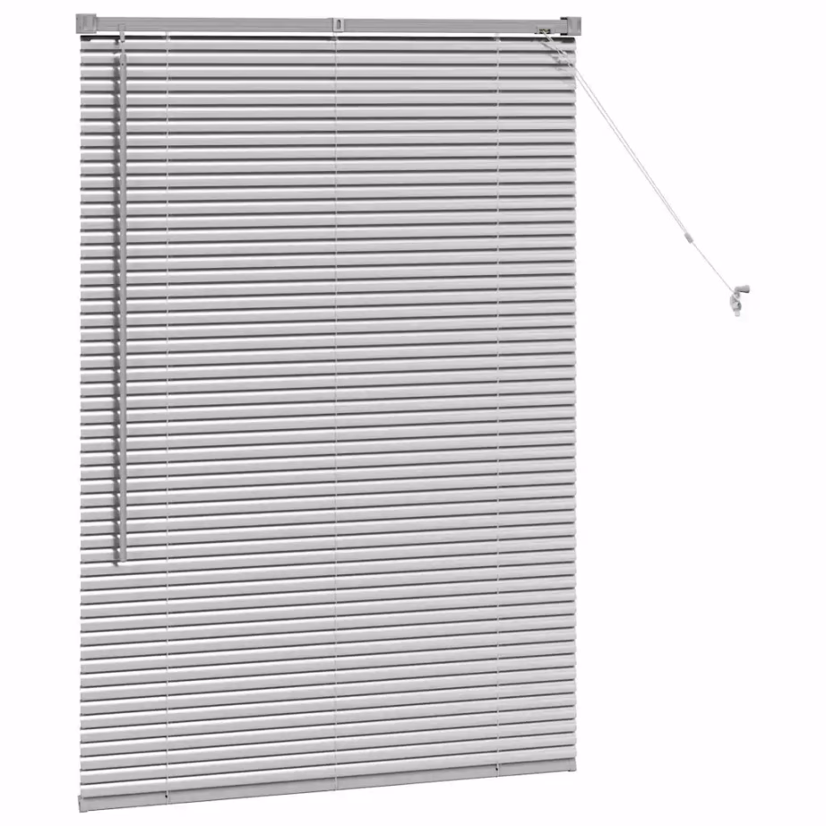 Hõbedane alumiiniumist Veneetsia ruloo, 130 x 85 cm – 5