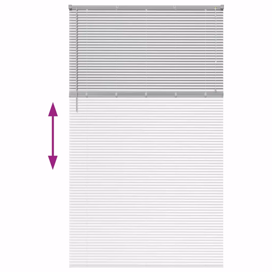 Veneetsia ruloo alumiiniumist, hõbedane, 220 x 135 cm – 12