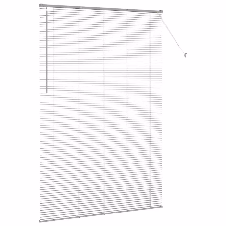 Veneetsia ruloo valguse ja privaatsuse reguleerimiseks, hõbedane alumiinium, 220 x 150 cm – 6