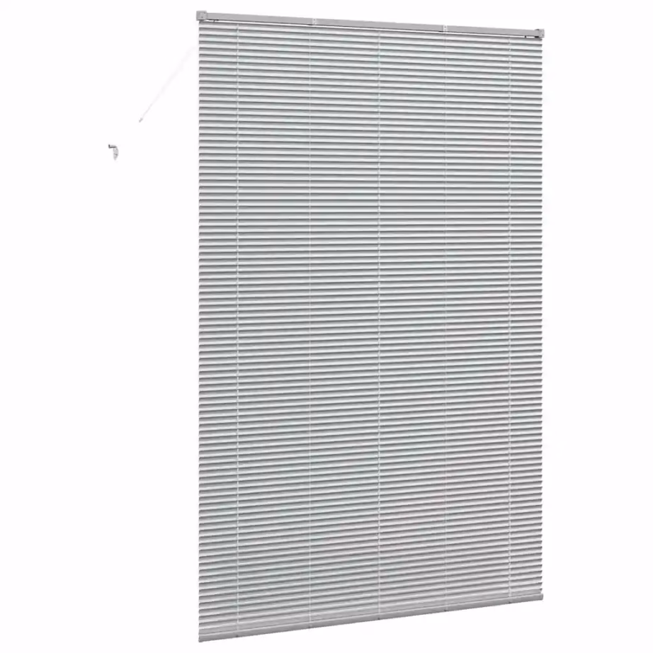 Veneetsia ruloo valguse ja privaatsuse reguleerimiseks, hõbedane alumiinium, 220 x 150 cm – 7