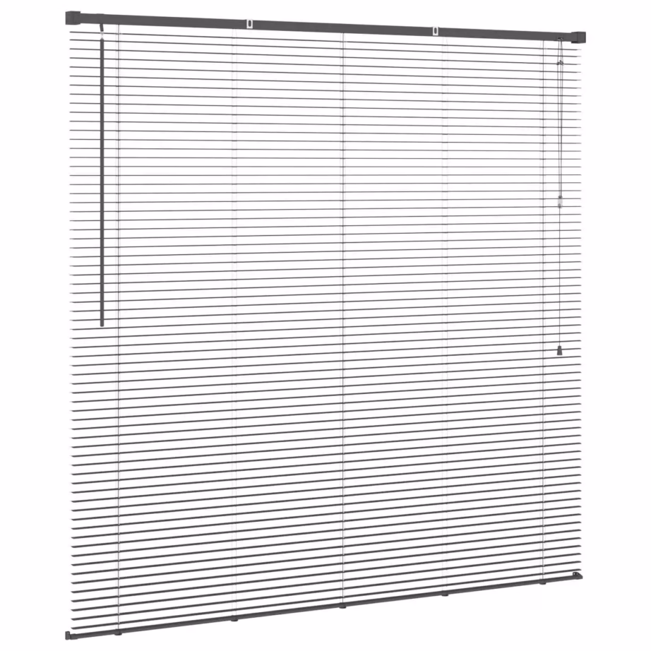 Hõbehall PVC Veneetsia ruloo, reguleeritav, 150 x 150 cm – 5