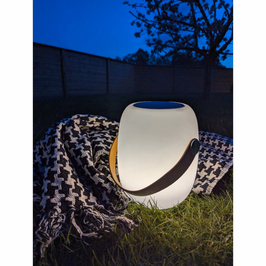 Juhtmevaba rihmaga LED-lamp Bluetooth-kõlariga, valge Cardiff – 6