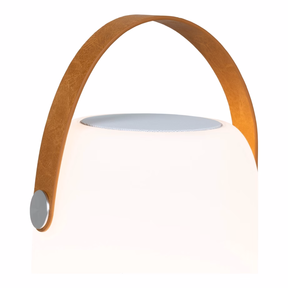 Juhtmevaba rihmaga LED-lamp Bluetooth-kõlariga, valge Cardiff – 9