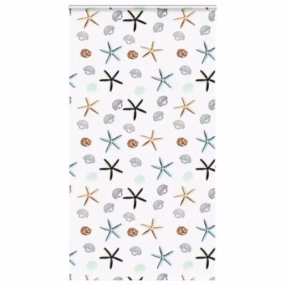 Kassetiga duširuloo PEVA, mereteemaline muster, 130 x 240 cm