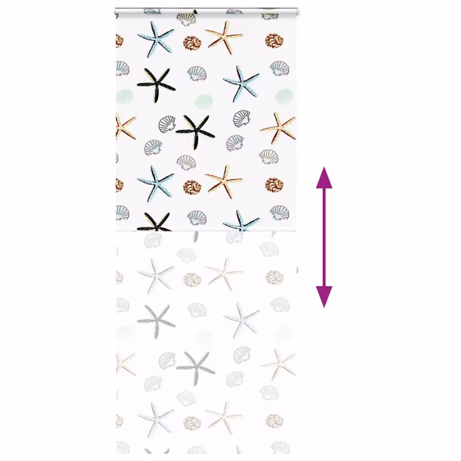 Veekindel kassetiga duširuloo mereteemalise mustriga, PEVA, 90 x 240 cm – 5