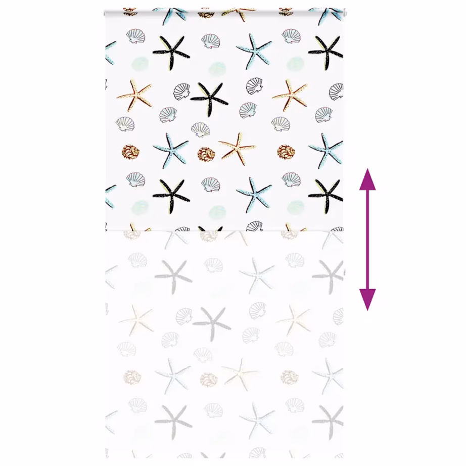 Kassetiga veekindel duširuloo meremustriga, PEVA, 140 x 240 cm – 5