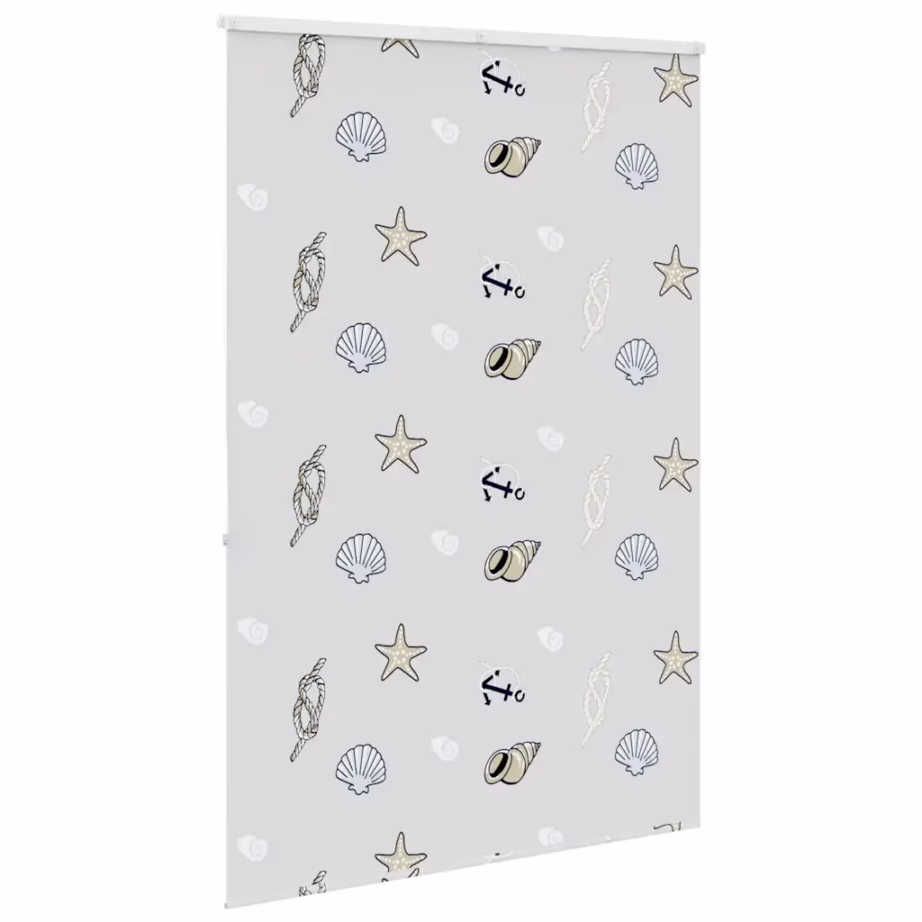Kassetiga duširuloo meretähe mustriga, PEVA, alumiiniumsiin, 150 x 240 cm – 4