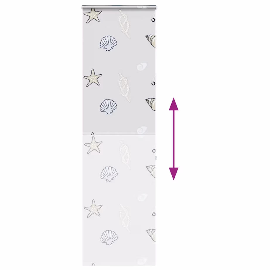 Kassetiga duširuloo meretähe mustriga, PEVA, 70 x 240 cm – 5