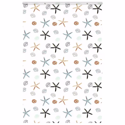 Duširuloo kassetiga, mereteemaline muster, PEVA, 150 x 240 cm