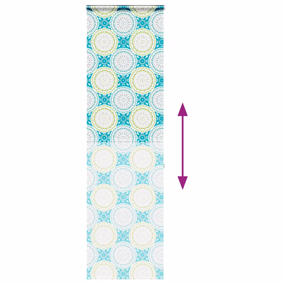 Veekindel ornamentmustriga kassetiga duširuloo, PEVA, mitmevärviline, 70 x 240 cm – 5