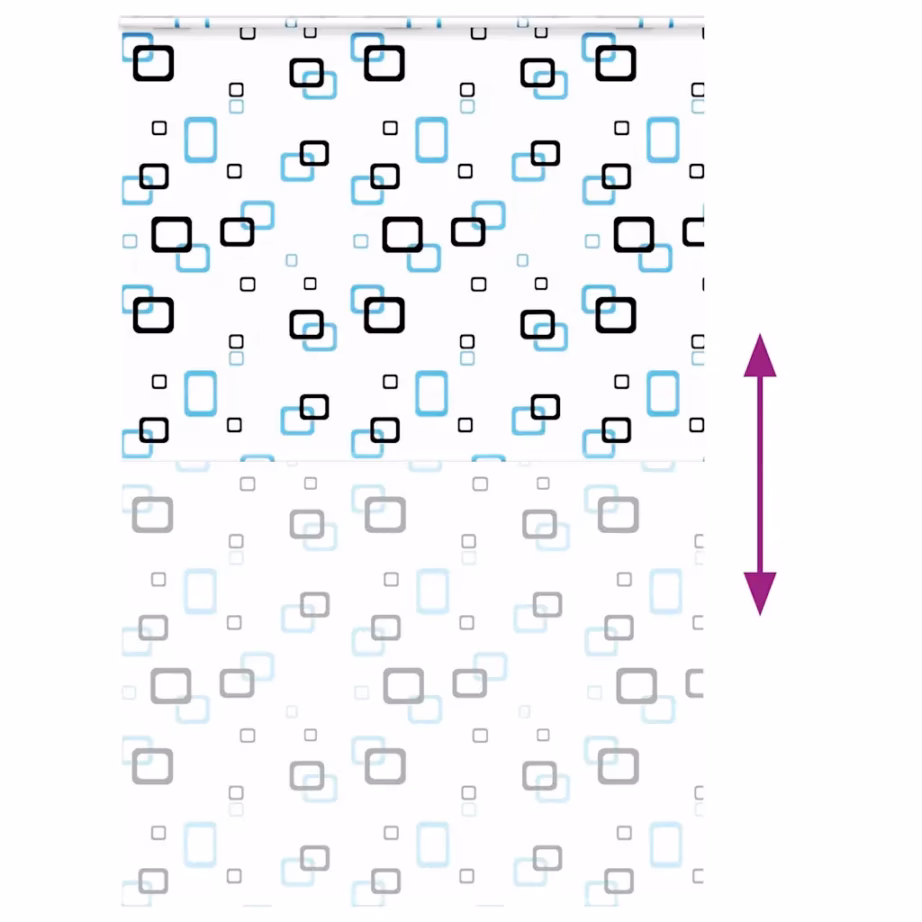Kassetiga duširuloo kettmehhanismiga, PEVA, mustriga, 150 x 240 cm – 5