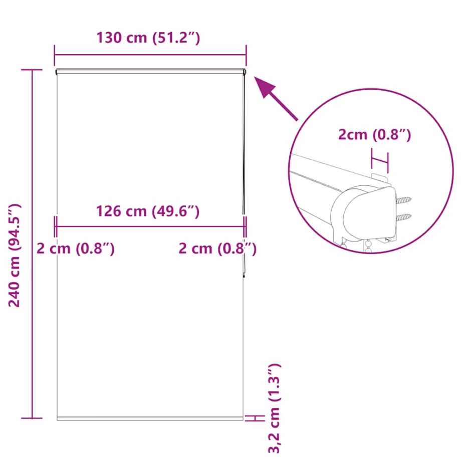 Kassetiga duširuloo ornamenti mustriga, PEVA, mitmevärviline, 130 x 240 cm – 12