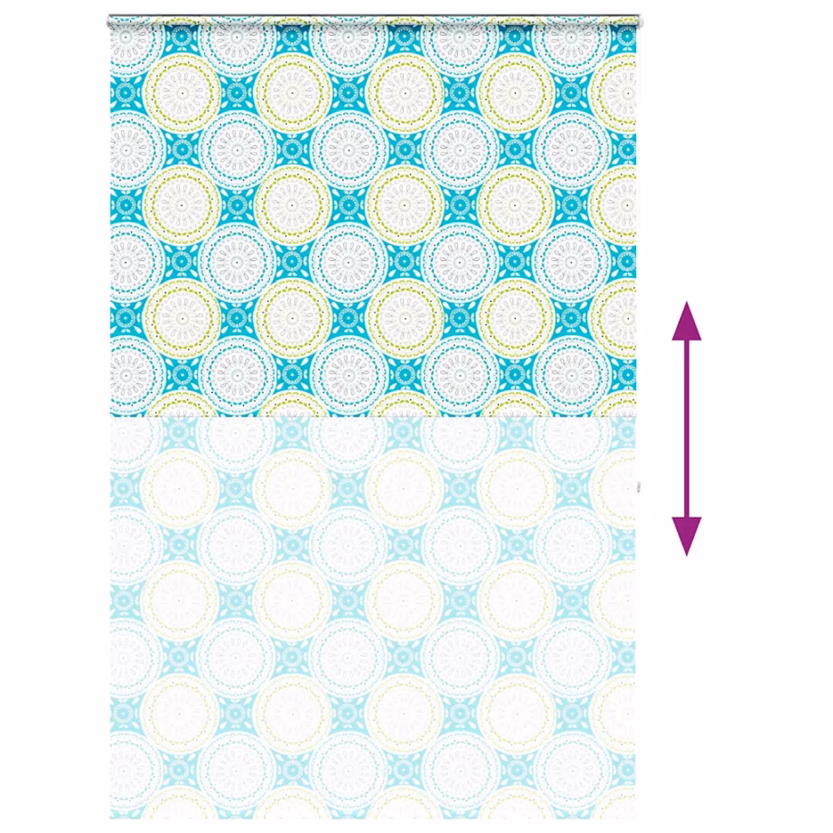 Kassetiga duširuloo ornamentmustriga, PEVA, mitmevärviline, 150 x 240 cm – 5
