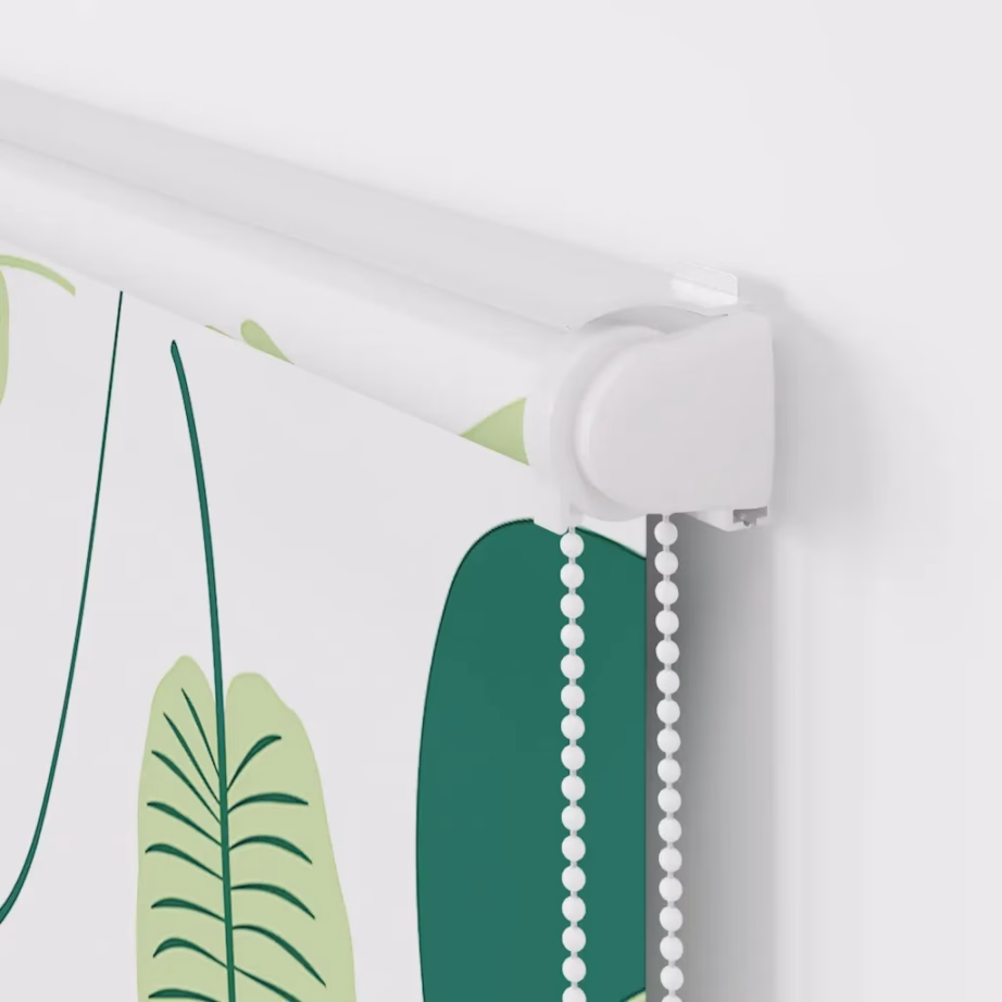 Kassetiga duširuloo roheliste lehtede mustriga, PEVA, 120 x 240 cm – 8