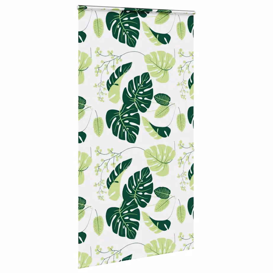 Kassetiga duširuloo roheliste lehtede mustriga, PEVA, 140 x 240 cm, kanga laius 136 cm – 3