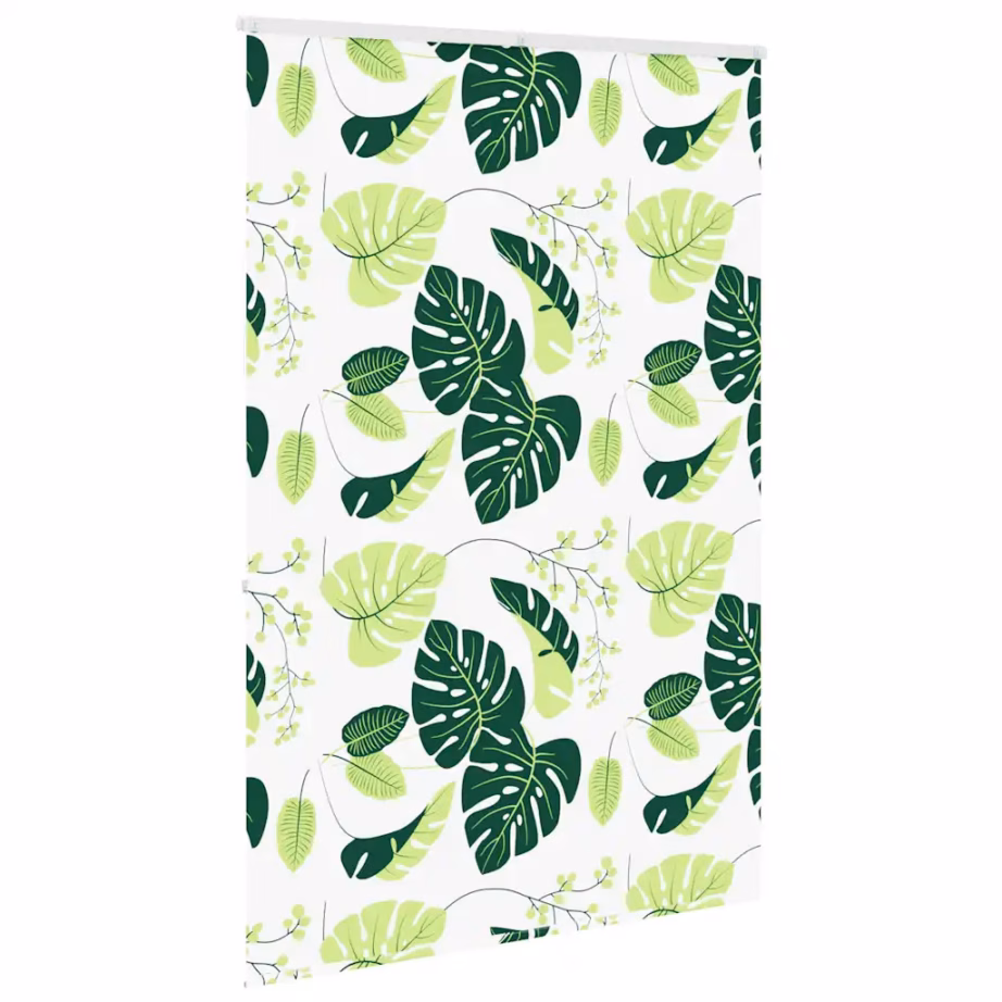 Kassetiga duširuloo roheliste lehtede mustriga, PEVA, 160 x 240 cm – 4