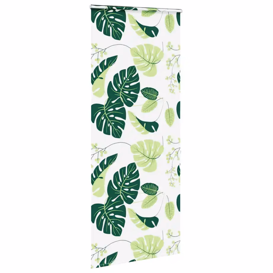 Kassetiga duširuloo roheliste lehtede mustriga, PEVA, 90 x 240 cm – 3