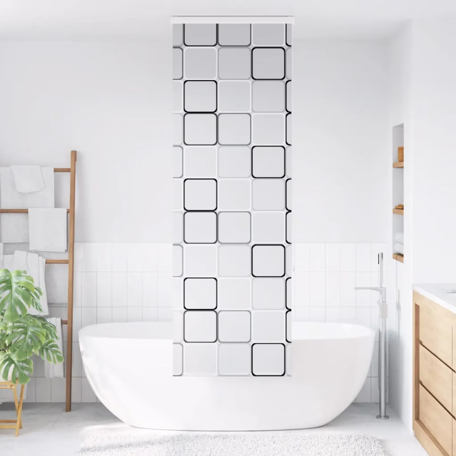 Duširuloo kassetiga, ruuduline PEVA, 60 x 240 cm – 2