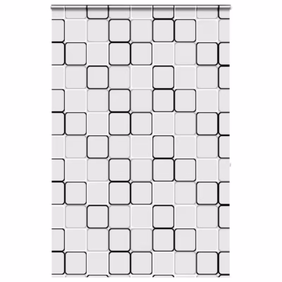 Kassetiga duširuloo ruudumustriga PEVA, multicolor, 150 x 240 cm