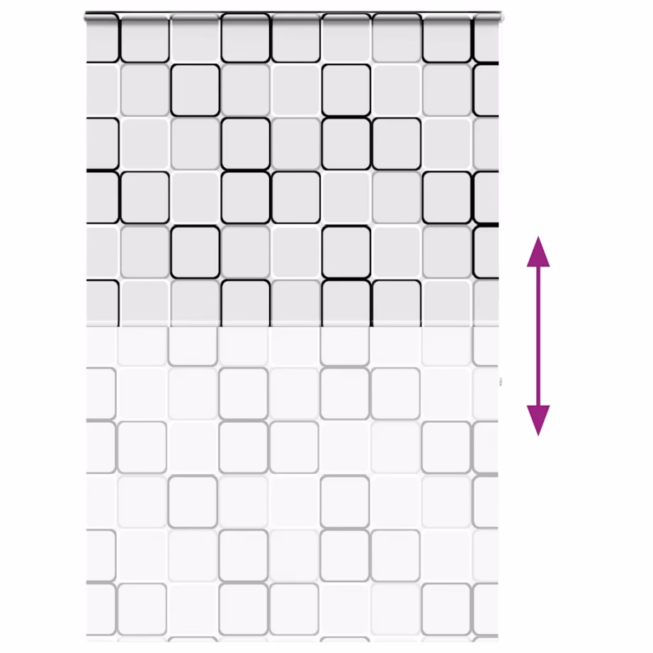 Kassetiga duširuloo ruudumustriga PEVA, multicolor, 150 x 240 cm – 5