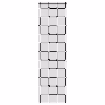 Kassetiga duširuloo ruudumustriga, PEVA, 70 x 240 cm