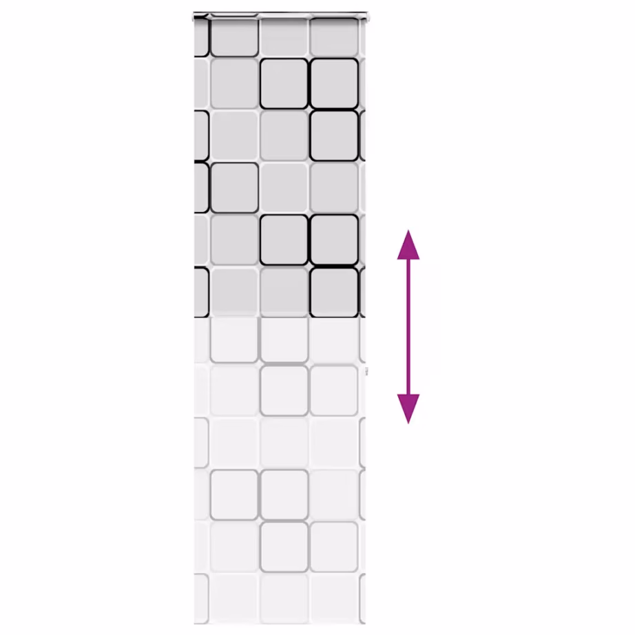 Kassetiga duširuloo ruudumustriga, PEVA, 70 x 240 cm – 5