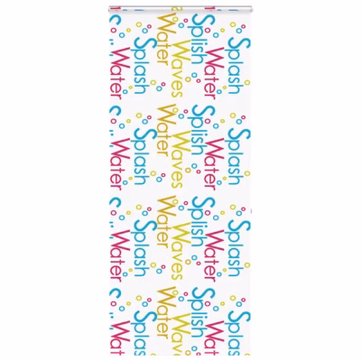 Kassetiga duširuloo Splash mustriga, PEVA, mitmevärviline, 90 x 240 cm