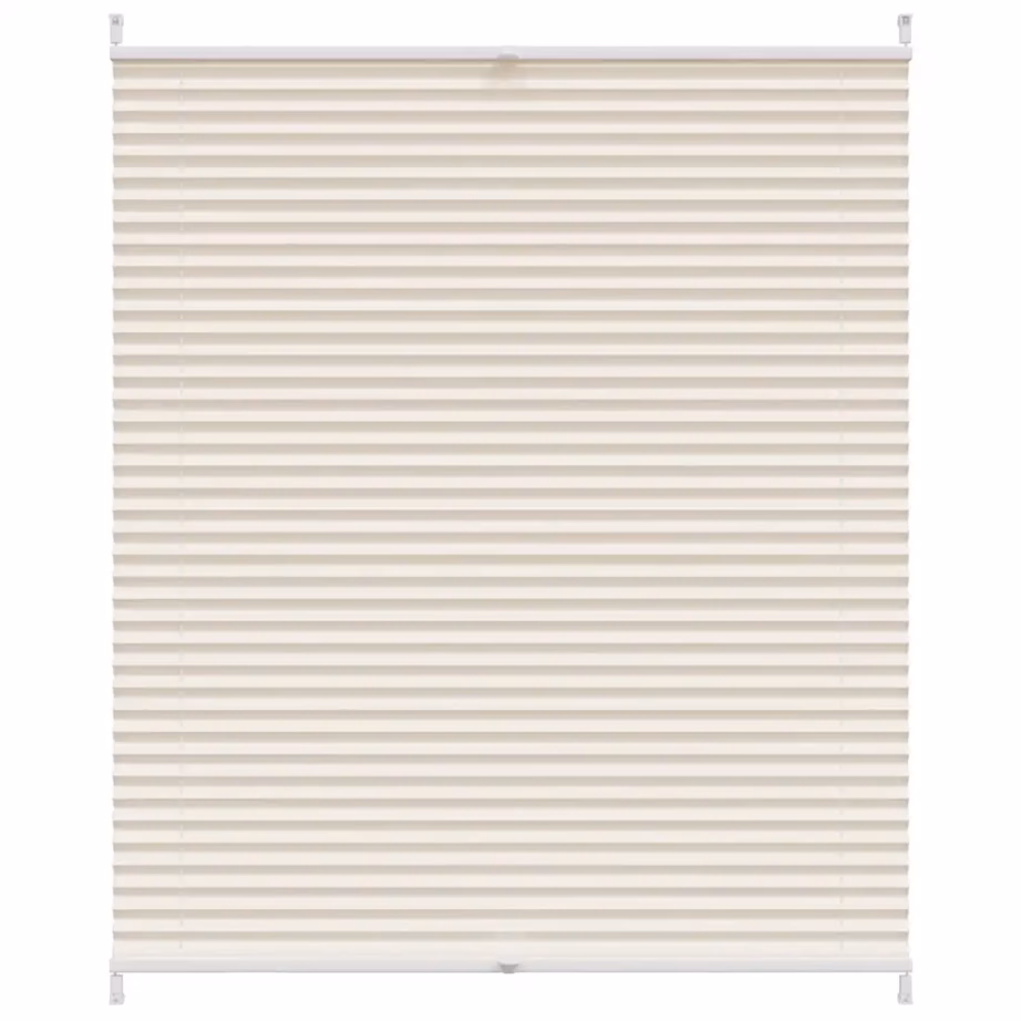 Plisseekardin aknale, kreemjas, 100 x 125 cm, polüster, klambritega kinnitatav – 2