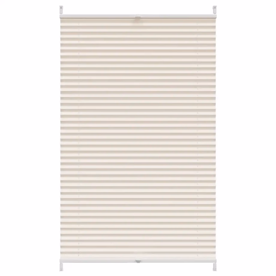 Kreemjas plisseekardin, 70 x 125 cm, kreppkangas, alumiiniumliistud, klambrikinnitusega – 2