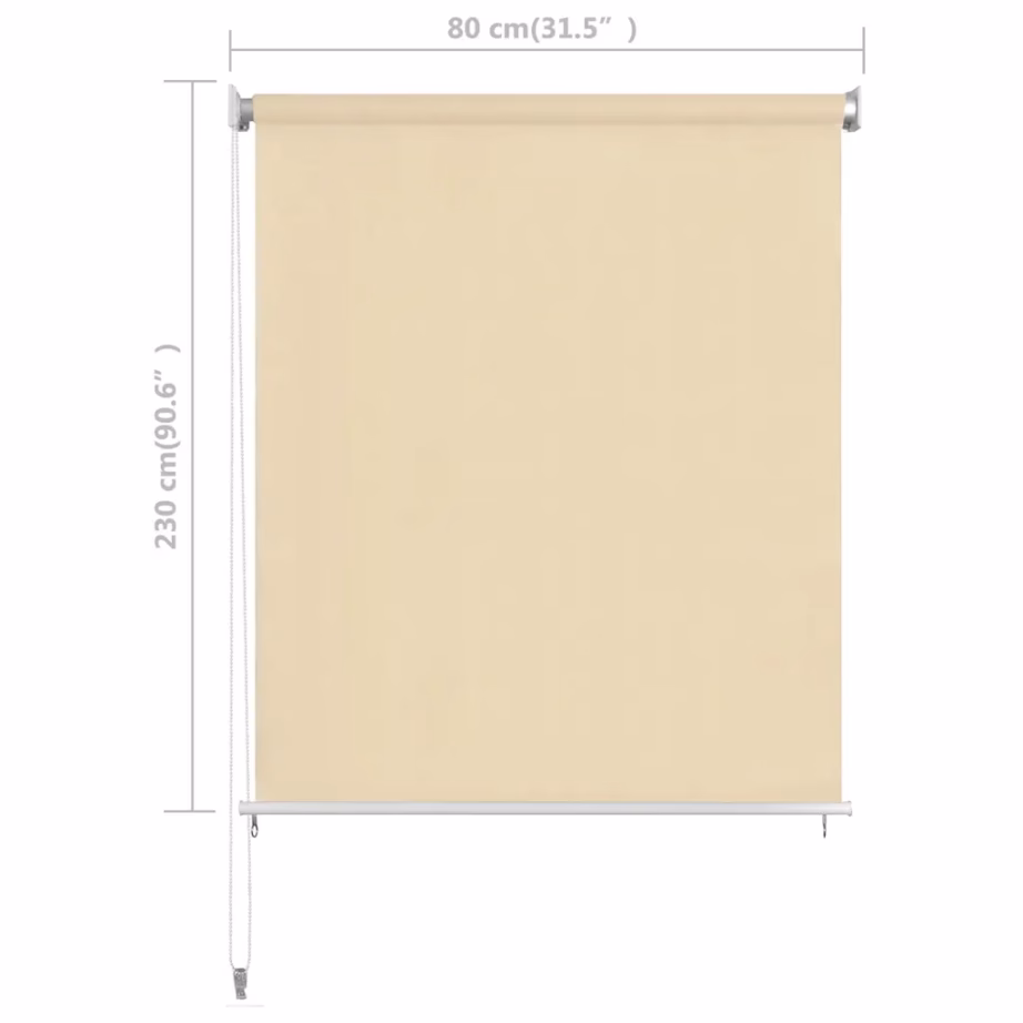 Väliruloo rõdule ja terrassile, kreemjasvalge HDPE, 80 x 230 cm – 6