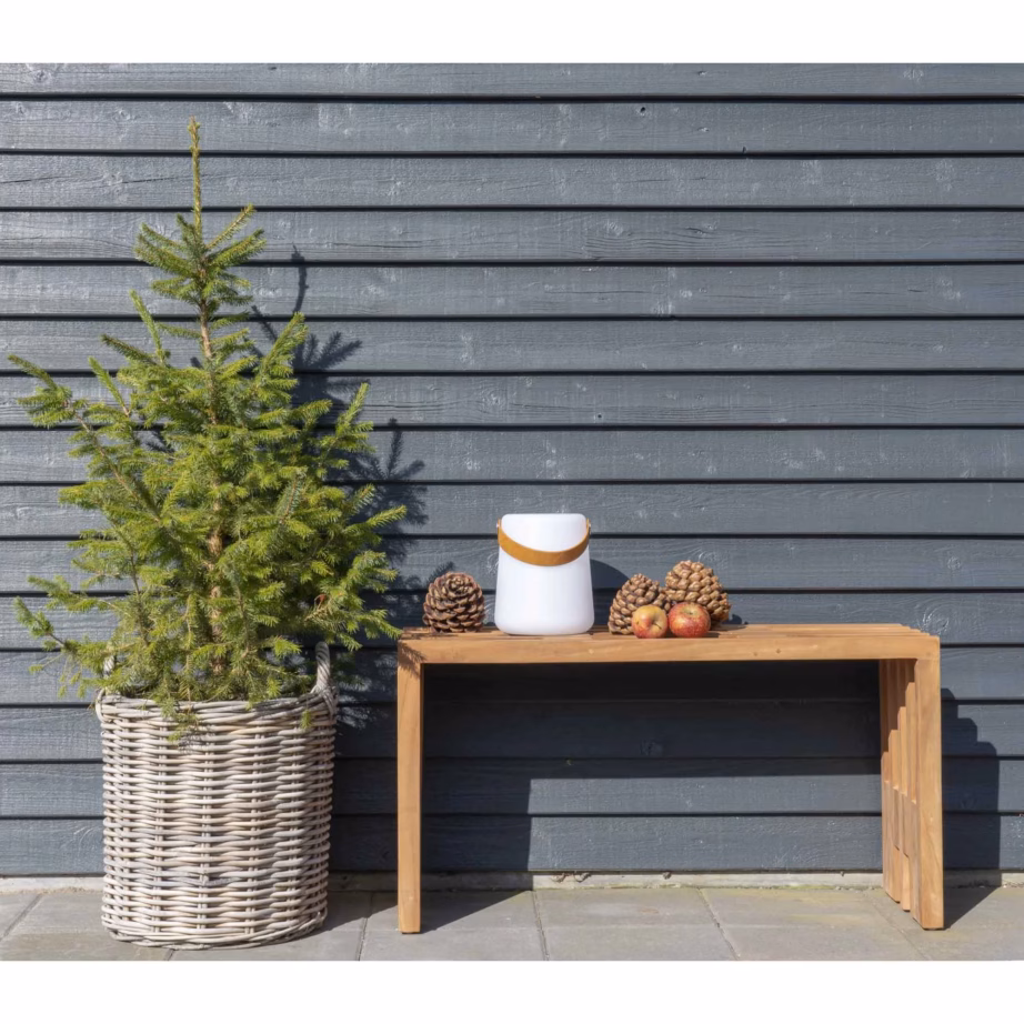 Laetav LED aialatern Bristol rihmaga, valge, 17 × 17 × 21 cm – 4