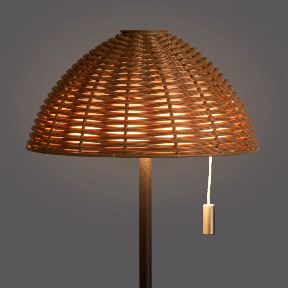 Laetav LED laualamp välitingimustesse Wigan, naturaalne/must – 5