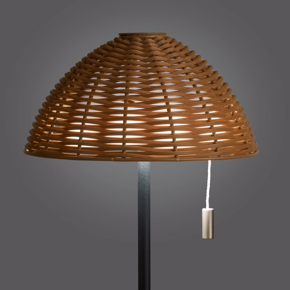 Laetav LED laualamp välitingimustesse Wigan, naturaalne/must – 7