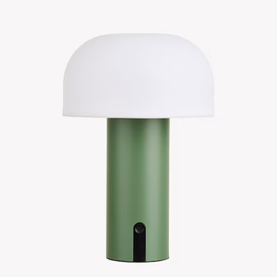 Laetav valge-roheline LED-lamp USB-C ja puutelülitiga Soham