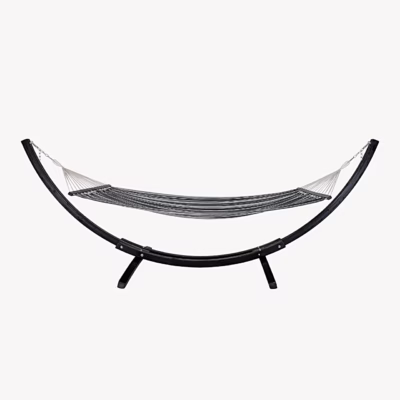 Lehispuidust raamiga võrkkiik Tripoli, must-hall-valge, 117 x 200 cm