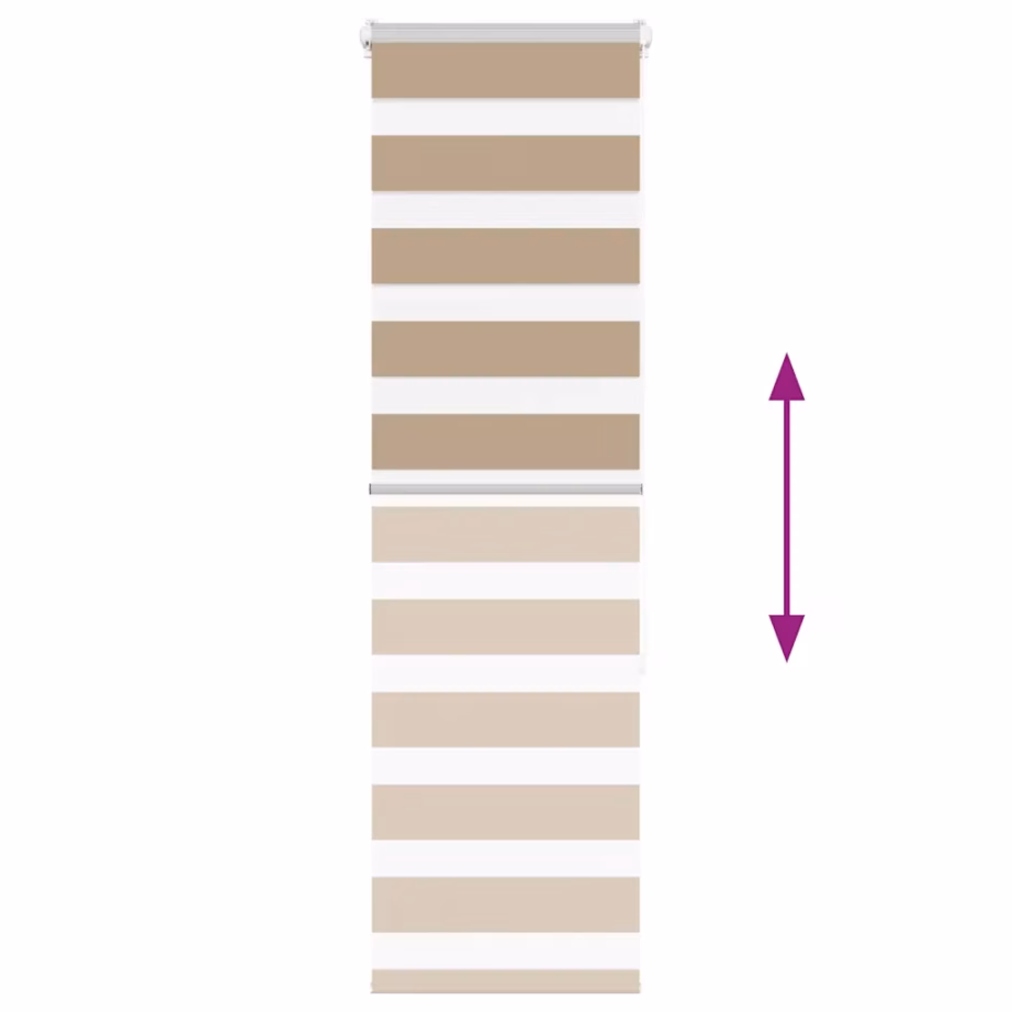 Päev-öö sebraruloo, liivapruun, 40 x 150 cm, polüester, kanga laius 35,9 cm – 5