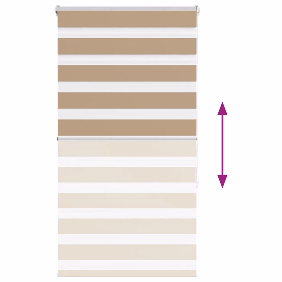 Päev-öö triibuline sebraruloo, liivapruun, 75 x 150 cm, polüester – 5