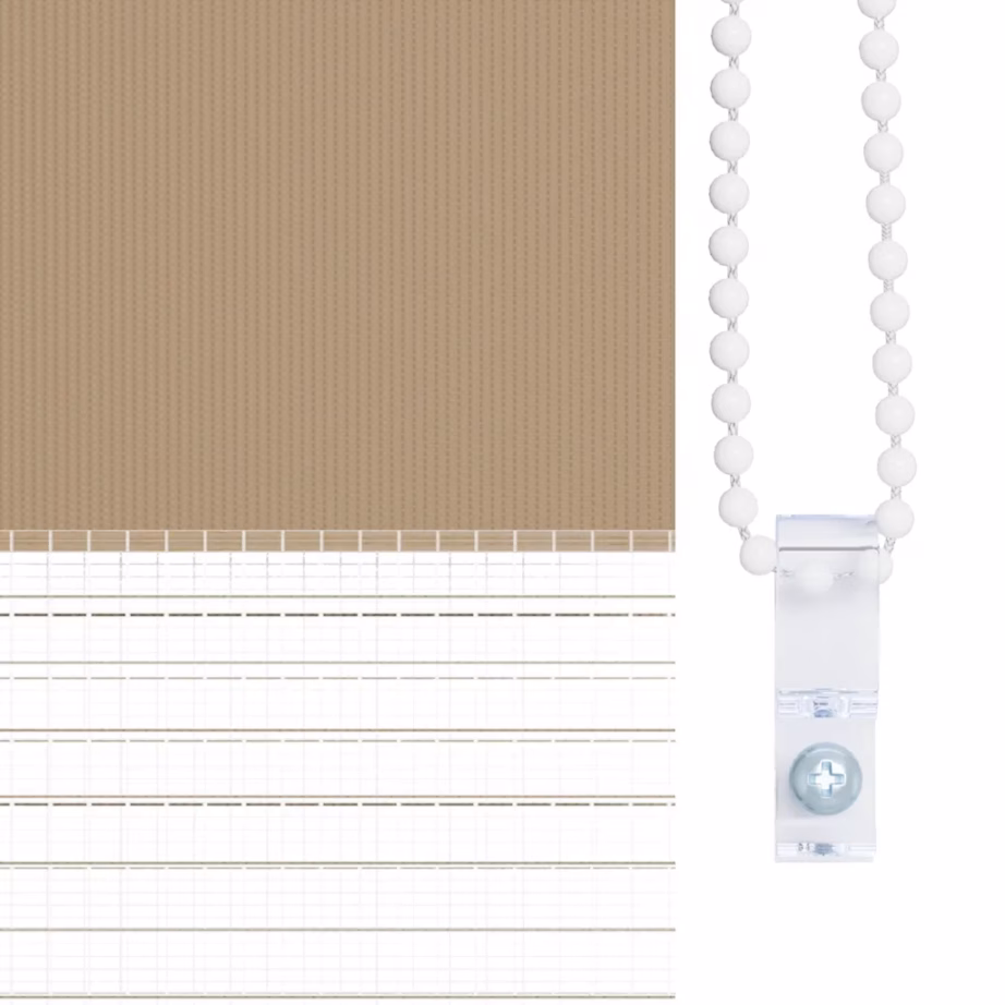 Liivapruun sebraruloo 105 x 150 cm, triibuline polüester, kettmehhanismiga – 9