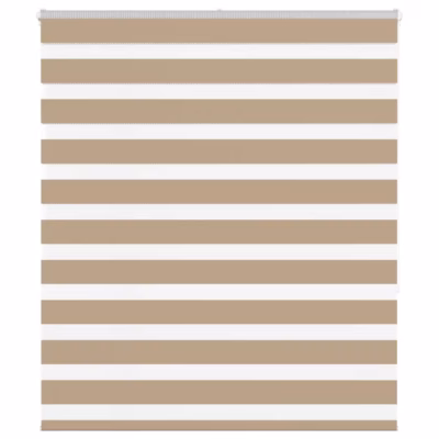 Liivapruun triibuline sebraruloo 130 x 150 cm, kanga laius 125,9 cm, polüester