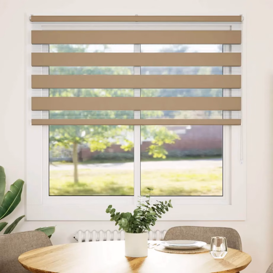 Liivapruun sebraruloo, 140 x 150 cm, 100% polüester, kettmehhanismiga – 2