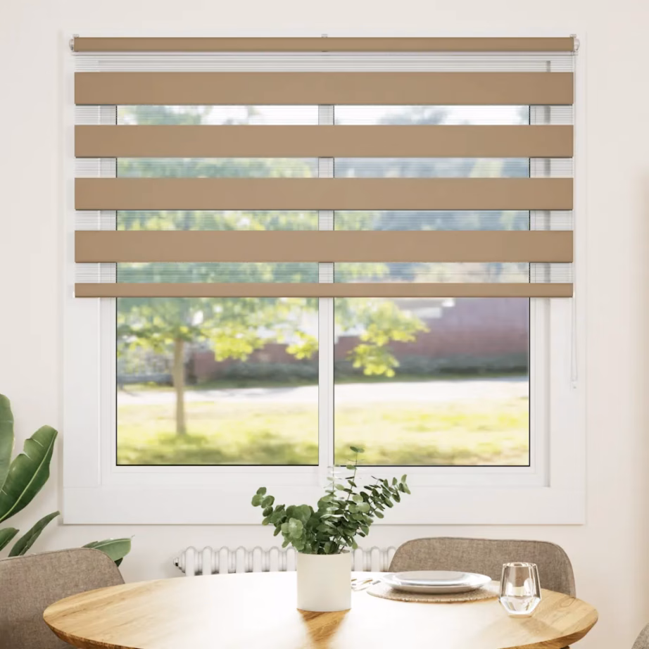 Triibuline sebraruloo liivapruun, 145 x 150 cm, 100% polüester – 2